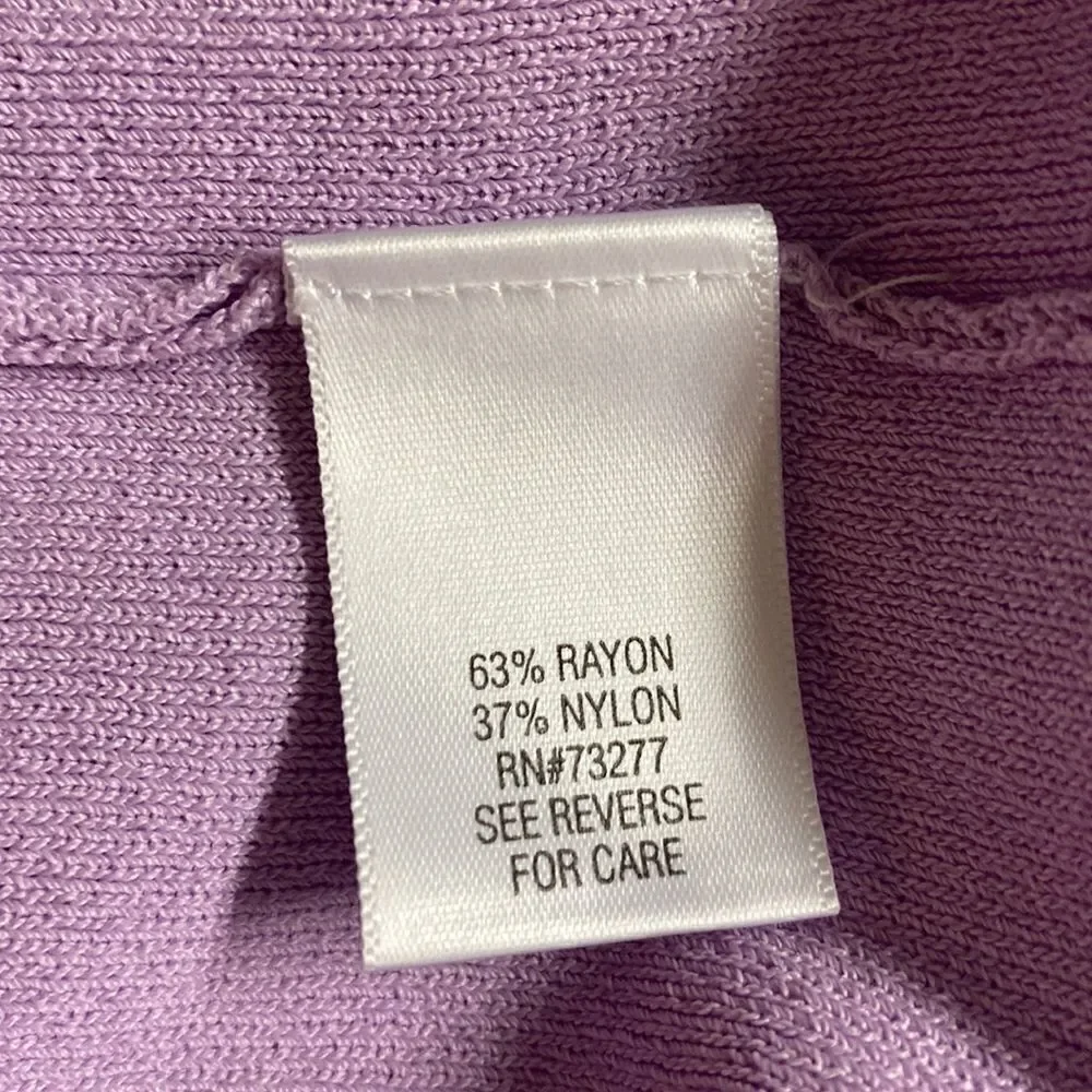 Dana Buchman Signature Purple Short Sleeve Top Size XL